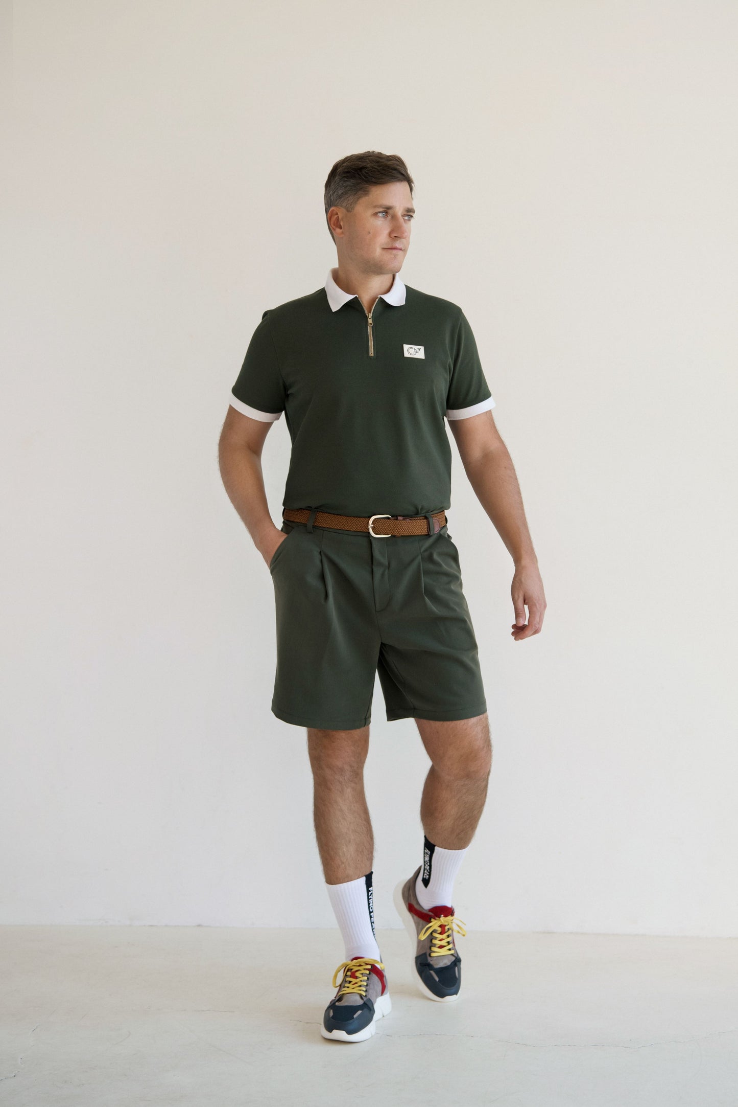 Shorts - Green with white logo