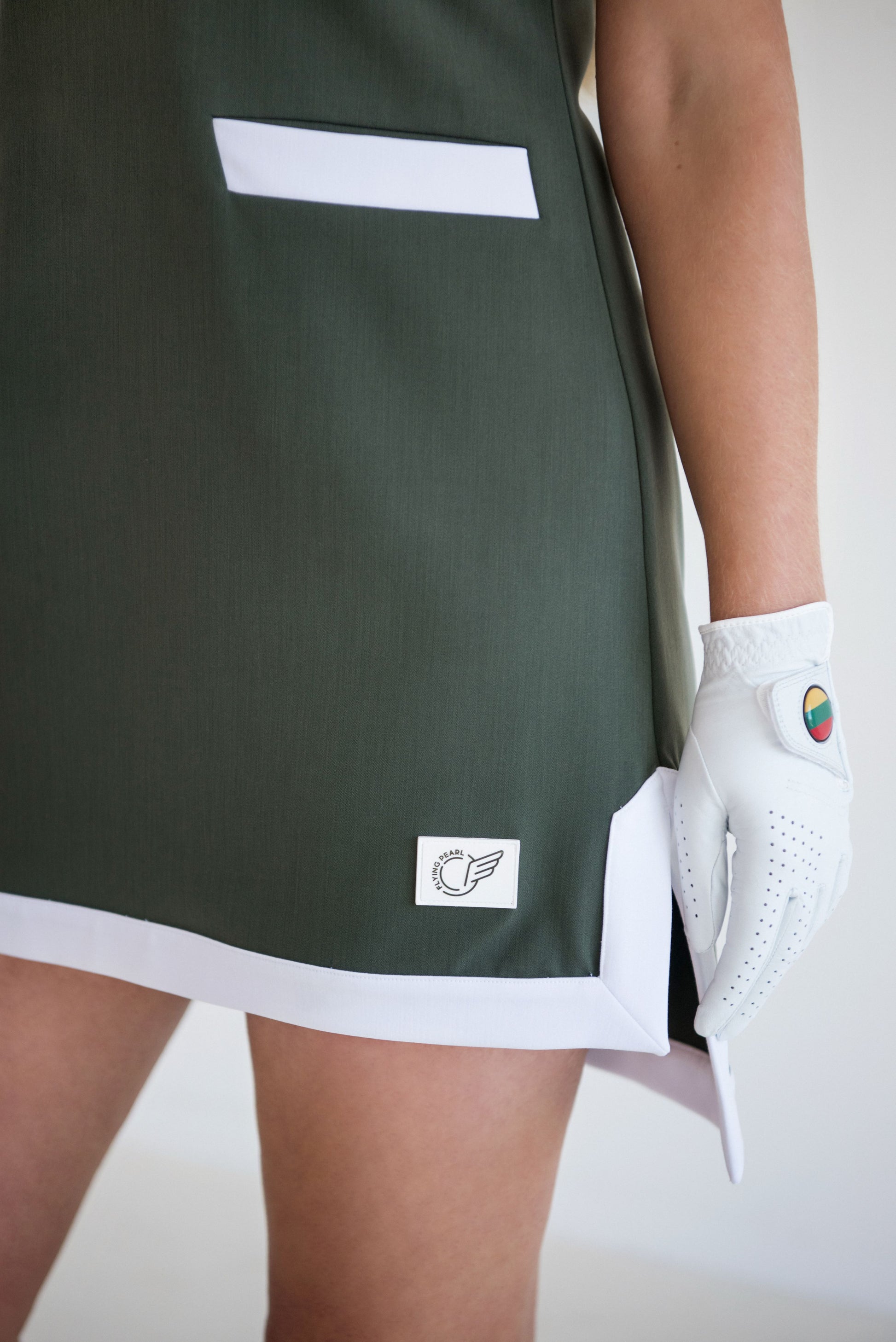 Golf dress - Green with white details Flying Pearl Golf dress - Green with white details Flying Pearl