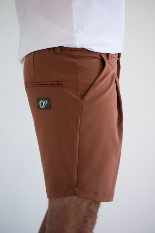 Shorts - Brown with green logo