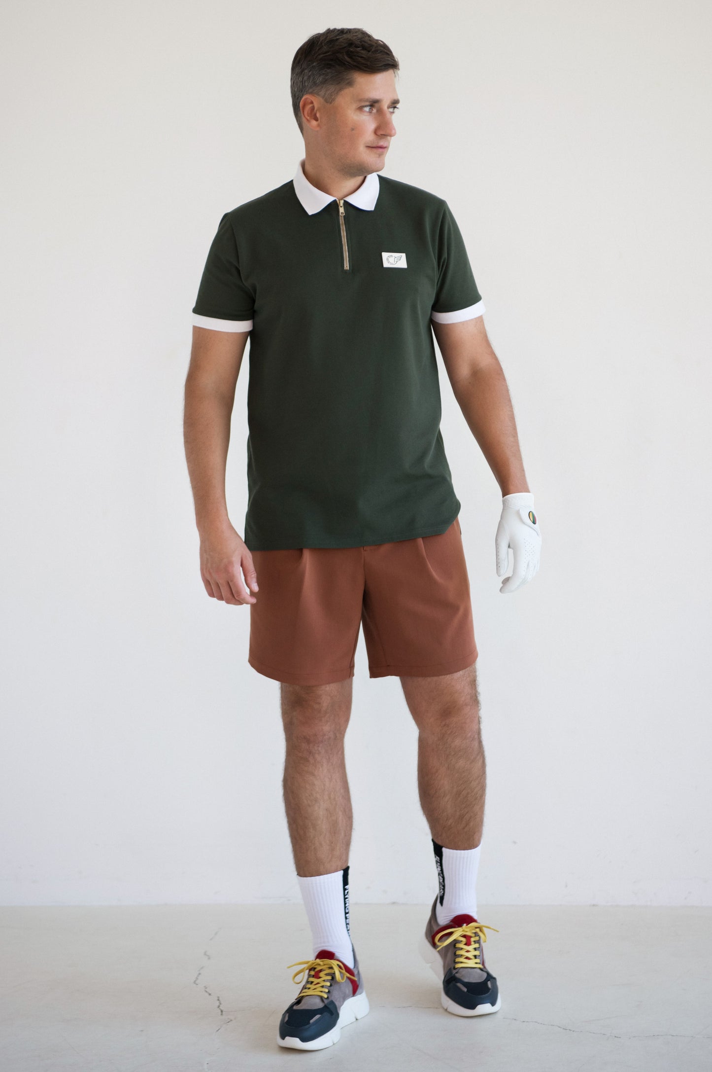 Regular Fit Polo - Green with white logo