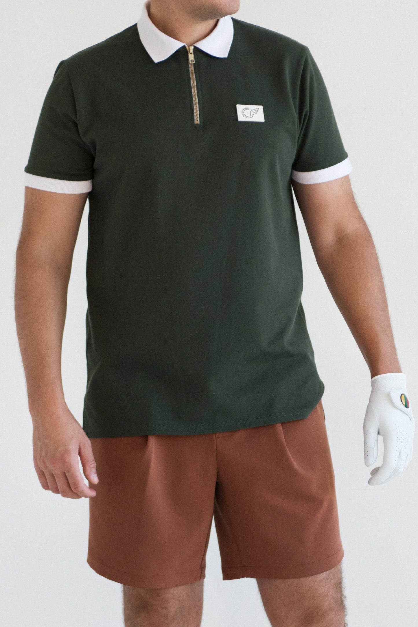 Regular Fit Polo - Green with white logo