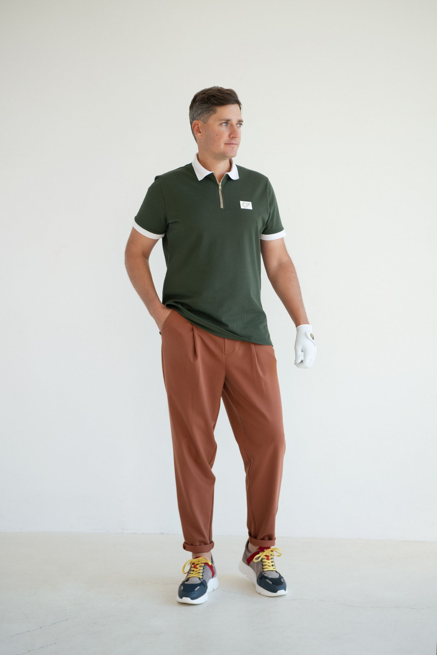 Pants - Brown with green logo