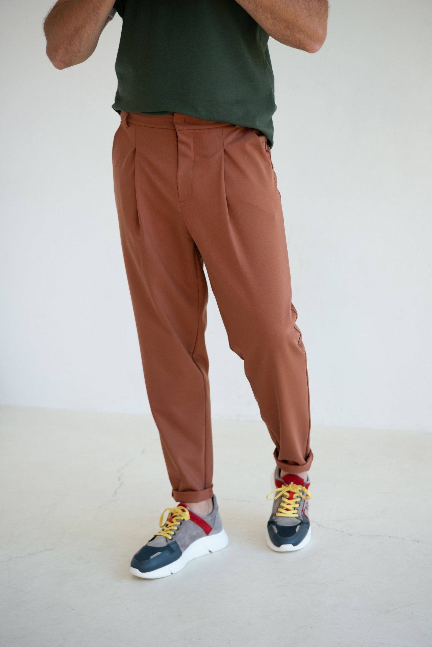 Pants - Brown with green logo