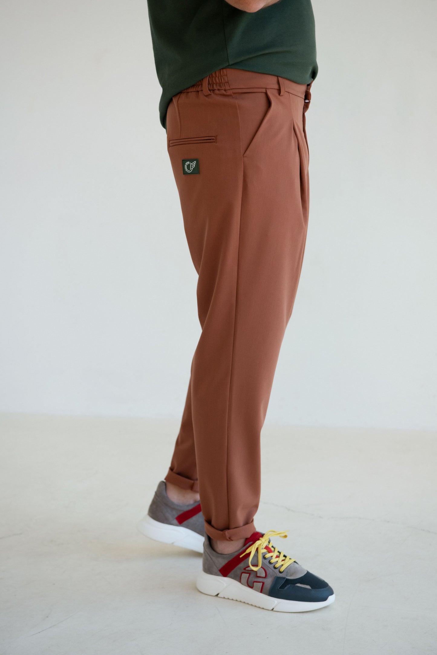 Pants - Brown with green logo